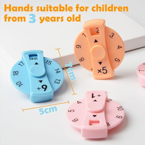 Updated Math Fact Fidget Spinners, Math Facts Fidget Spinners, This is for All The Stimmers - Fidgeters Who are Learning Math, Division and Multiplication on One Fidget (Both 18pcs) in Saudi Arabia