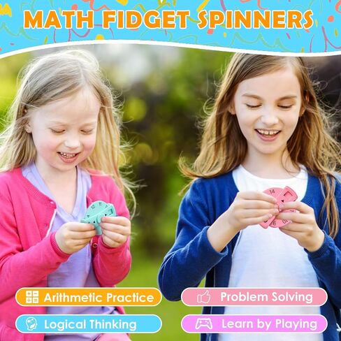 Updated Math Fact Fidget Spinners, Math Facts Fidget Spinners, This is for All The Stimmers - Fidgeters Who are Learning Math, Division and Multiplication on One Fidget (Both 18pcs) in Saudi Arabia