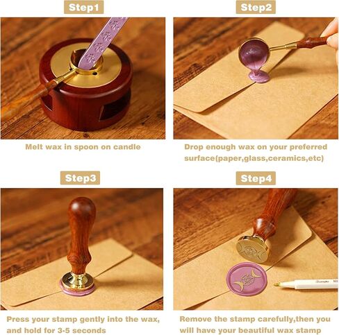 Triple Moon Goddess Wax Seal Stamp, Crescent Pentagram Pagan Sealing Brass Stamper, Small Unique Witchcraft Goddess Metal Sealer with Wooden Handle for Letter Envelopes Wedding Invitation Card Gifts in Saudi Arabia