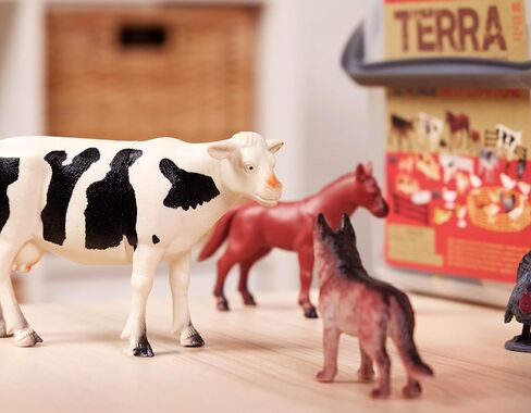 Terra by Battat – Farm Animal Figurines & Accessories – 60Pc Toy Animal Bucket For Kids – Farm Animal Toys – Cows, Pigs, Horses, Cats & More – 3 Years + – Country World in Kuwait