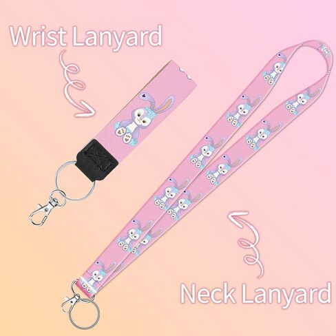 Akkya ID Badge Holder with Neck Wrist Lanyard Wallet Cute Cartoon Bear Keychain Lanyard for Women Teacher Student Kids Work School Vertical ID Tag Name Badge Holder(Yellow) in Saudi Arabia