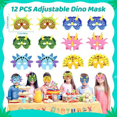 INNOCHEER Dinosaur Party Favors, Dinosaur Birthday Decorations 24 Pack Dinosaur Party Supplies Dinosaur Party Decorations, Dinosaur Goodie Bags For Birthday Party Favors For Kids 3-5 4-8 8-12 in Saudi Arabia