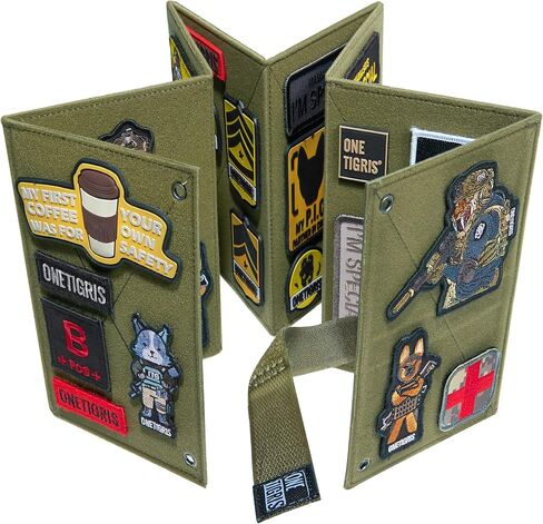 OneTigris Patch Display, Foldable Tactical Patch Board Panel Holder Booklet Organizer for Hook & Loop Patch, Flag Patch, Morale Patch, Military Patch Collections(No Patches Included) - Coyote Brown in Saudi Arabia