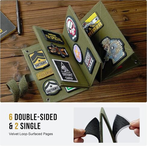 OneTigris Patch Display, Foldable Tactical Patch Board Panel Holder Booklet Organizer for Hook & Loop Patch, Flag Patch, Morale Patch, Military Patch Collections(No Patches Included) - Coyote Brown in Saudi Arabia