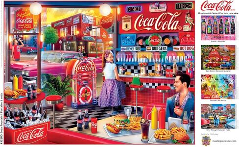 MasterPieces 300 Piece EZ Grip Jigsaw Puzzle - Coca-Cola Soda Fountain - Family-Friendly Fun - 18"x24 in Saudi Arabia