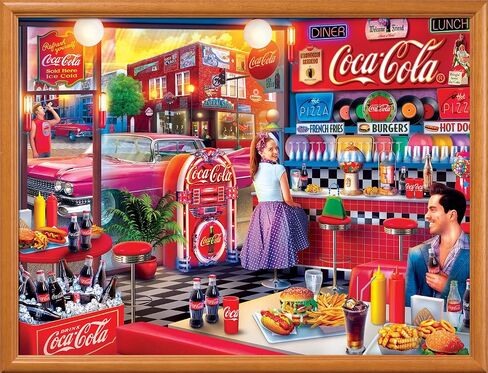 MasterPieces 300 Piece EZ Grip Jigsaw Puzzle - Coca-Cola Soda Fountain - Family-Friendly Fun - 18"x24 in Saudi Arabia