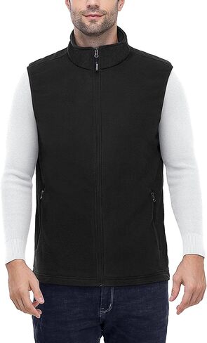 Outdoor Ventures Men's Full-Zip Polar Fleece Vest Outerwear Lightweight Warm Casual Sleeveless Jacket for Fall & Winter in Kuwait