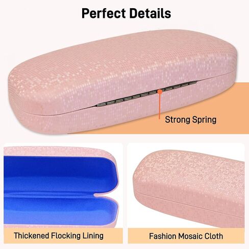 Glasses Case,2PCS Glasses Case Hard Shell,Hard Case for Glasses with Sparkling Star Vein,Eyeglass Case,Hard Sunglasses Case Women Ladies Girls Travel Study Work in Saudi Arabia