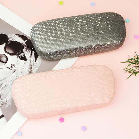 Glasses Case,2PCS Glasses Case Hard Shell,Hard Case for Glasses with Sparkling Star Vein,Eyeglass Case,Hard Sunglasses Case Women Ladies Girls Travel Study Work in Saudi Arabia