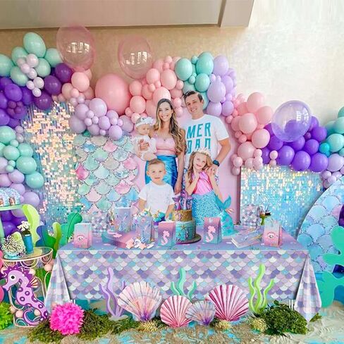 XJLANTTE 20 Pcs Mermaid Goodie Bags - Mermaid Party Favor Bags with Tail Stickers, Under The Sea Paper Gift Bags, Scale Party Bags for Kids Girls Under The Sea Themed Little Mermaid Party Decorations in Saudi Arabia