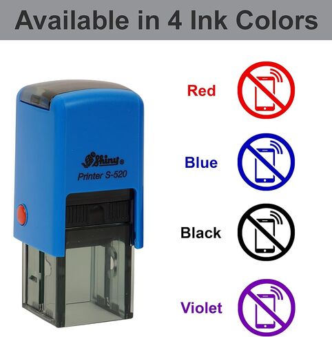 لا توجد علامة هاتف غير مسموح بها رمز Round Rubber Stamp INKIN in Kuwait