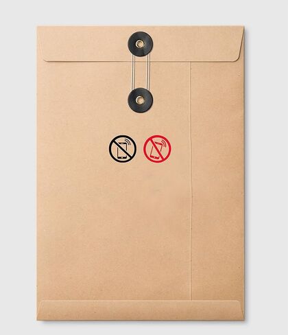 لا توجد علامة هاتف غير مسموح بها رمز Round Rubber Stamp INKIN in Kuwait