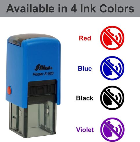 لا توجد علامة هاتف غير مسموح بها رمز Round Rubber Stamp INKIN in Kuwait