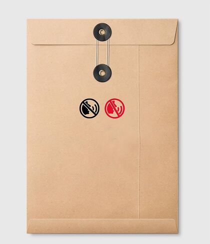 لا توجد علامة هاتف غير مسموح بها رمز Round Rubber Stamp INKIN in Kuwait