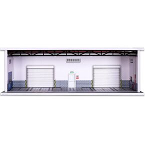 Malamfans 1/64 for Hot Wheels JDM Scenarios Display Case - 1/64 Scale die-cast Model car Display Box with LED Lights and Acrylic Cover, Divided into 1 Level, with 6 Parking Spaces
