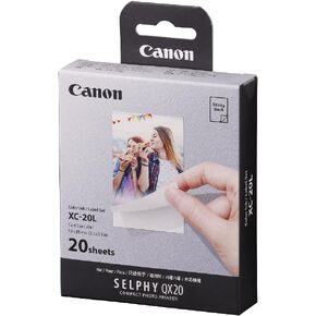 Canon Color Ink/Label Set XS-20L (20 Sheets), Compatible to Canon SELPHY Square Printer