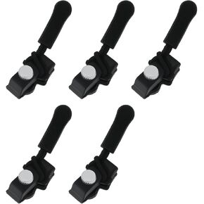 15pcs Removable Zipper Head Zipper Puller Replacement Anti Slip Zipper Head S/M/L Size for Clothes Luggage Wallets Black