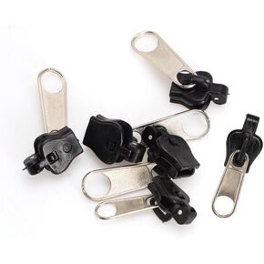 6 Pcs Black Universal Instant Fix Zipper Repair Kit， Crafts and Sewing Zippers Fasteners Sewing Notions and Supplies Replacement Zip Slider Teeth Zippers Design Arts