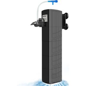 Aquarium Filter,10W Internal Filter Pump for 10-40 Gallon Fish Tank,Aquarium Internal Filter with 3 Stages of Media and Strong Suction Cups. (TC900（for 10-40 Gallon)