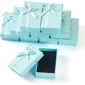 Cheriswelry 12Pcs Small Gift Box with Lid Wedding Birthday Party Decorative Box Cotton Paper Storage Case 3.15"x1.99" for Necklace Bracelet Earring Ring Decoration