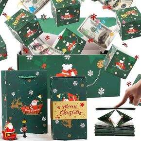 Money Gift Boxes for Cash Pop Up, Surprise Gift Box Explosion, Unique Folding Bouncing Money Box for Cash Gift, Christmas Creative Ways to Give Money Gifts, Surprise Gift Box Explosion for Money