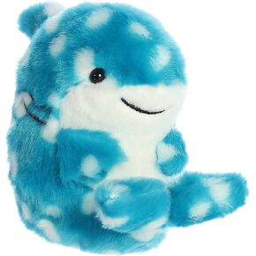 Aurora® Round Rolly Pet™ Willa Whale Shark™ Stuffed Animal - Adorable Companions - On-The-Go Fun - Blue 5 Inches