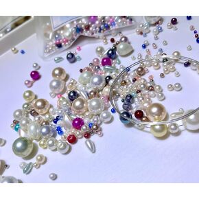 Imitation Pearl Beads KIT, Colorful ABS Pearl Beads, Glass Pearl Beads, Round Ball Shaped Faux Pearl Beads for DIY Crafts Jewelry Making, VASE Filler