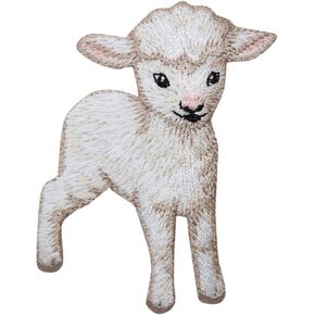 Baby Lamb - Farm Animals - Sheep - Embroidered Iron on Patch