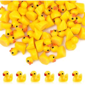 120pcs ديكور راتنجات الراتنجات الصغيرة ، ملحقات البط الصغيرة المصغرة من راتنجات البطة الصغيرة لليغنة.