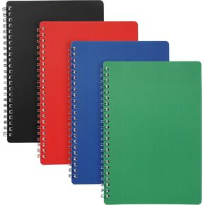 Spiral Notebook - 4 Pack Spiral Notebook, 5.6'' x 8.25'', 80 Sheets / 160 Pages Per Notebook, Spiral Notebook with Twin-Wire Binding, Journals for Women, College Ruled Notebooks with 4 Colors