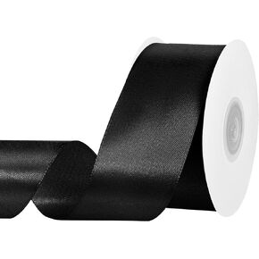 الشريط الأبيض ، 1-1/2 بوصة 30 ياردة شريط الساتان الشريط الساتان الأبيض الشريط للهدية لالتقاط زهرة باقة القوس صنع حفل زفاف حفل عيد الحب عيد الحب in Kuwait