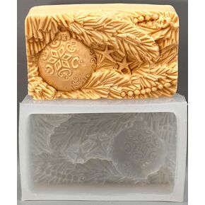 Christmas Bauble Silicone Mold SOAP Plaster Wax Resin Clay