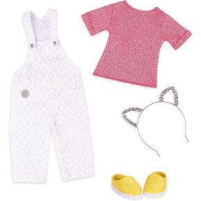 Glitter Girls – Poodle Cuddles Fashion Outfit with Hair Bow – 14-inch Doll Clothes and Accessories for Kids Ages 3 and Up – Children’s Toys
