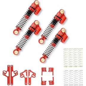 SCX24 Shock Flex Blades With 47 MM Oil Filled Aluminum Damper Shocks Absorber Mount for Axial SCX24 Upgrade Parts 1/24 RC Crawler