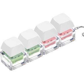 Byhoo Keyboard Fidget Toys with 3 Kinds of Touch Experience,Quiet Fidget Keyboard and Linear Clicky Keychain,Silent Keyboard Clicker for Library Studyroom and More Quietness Place
