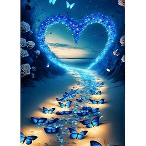 Qinrubb DIY Bright Moon Moon Painting kits ، Cloving Moonlight Moonlight Art Painting kits للبالغين المبتدئين ، DIY 5D paint
