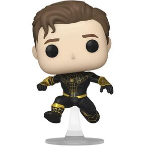 Funko Pop Marvel's Spiderman No Way Home: (Black/Gold) (Unmasked) Figure (AAA Anime Exclusive)