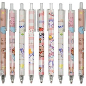 Maydahui 12 PCS Blue Sea Animal Gel Pens Cute Kawaii Pen Retractable Printing Pens Fish Octopus Dolphin Shark Turtle Crab Style Black Ink for School Party Students