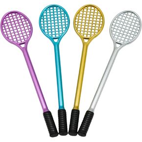 Maydahui 40 PCS Tennis Racket Gel Pen Cute Kawaii Pens Novelty Sports Accessory Pens Black Ink for Boys Girls Sport Enthusiast