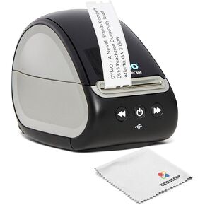 DYMO LabelWriter 550 Thermal Barcode Printer Bundle - Direct Thermal Printing and Automatic Label Recognition - Full Package Includes Dymo Label Maker 550 & Microfiber Cloth (Renewed)