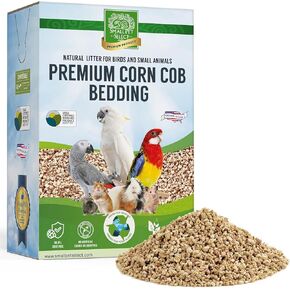 PET صغيرة تختار 100 ٪ من الفراش الطبيعي للذرة الطبيعية للحيوانات الأليفة الصغيرة والطيور القفص القمامة آمنة للهامستر ، خنازير غينيا وأكثر -12 رطل