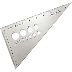 Ludwig Precision 10" 30-60-90-Degree Aluminum Drafting Triangle, 83010