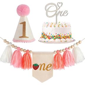 Lucky One One First Decorts Decorations Banner for Boy ، زخارف عيد ميلاد لطيفة مصنوعة يدويًا لافتة كرسي عالية ، كعكة توبر الحفلة ديكور طفل رضيع لوازم حفلة عيد الميلاد الأولى