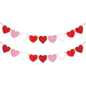 YQUQWN Valentines Day Banner NO DIY Valentines Day Decorations Watercolor Valentines Day Garland for Valentines Anniversary Office Home Door Wall Wedding Party Decorations Supplies Favor