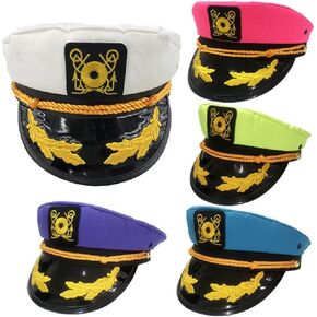 5-Pack Adjustable Captain Hat