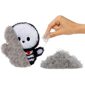 Fluffie Stuffiez Halloween Mummy Small Collectible Feature Plush, Surprise Reveal Unboxing with Huggable ASMR Fidget DIY Fur Pulling, Ultra Soft Fluff
