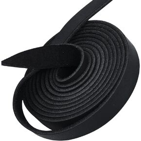 NBEADS 1/2 Inch Wide Flat Leather Straps for Crafts, 72.5" Genuine Grain Leather Strap for DIY Belt Baseball Gloves Making