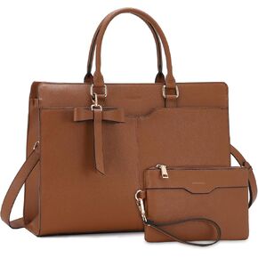 VX VONXURY Laptop Bag for Women Tote Bag for 15.6 inch Casual Handbag with Clutch Purse for Business Office Work