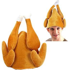 Roasted Turkey Hat, Thanksgiving Turkey Costume Funny Hat for Holiday Party Favors Party Supplies