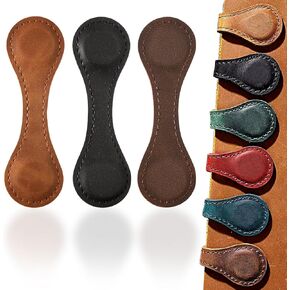 3PCS/6PCS Women's Personalized Leather Magnetic Bookmarks, Accessory Page Markers for Reading Books, Gifts for Book Lovers, Magnetic Leather Bookmarks (Six Colors)